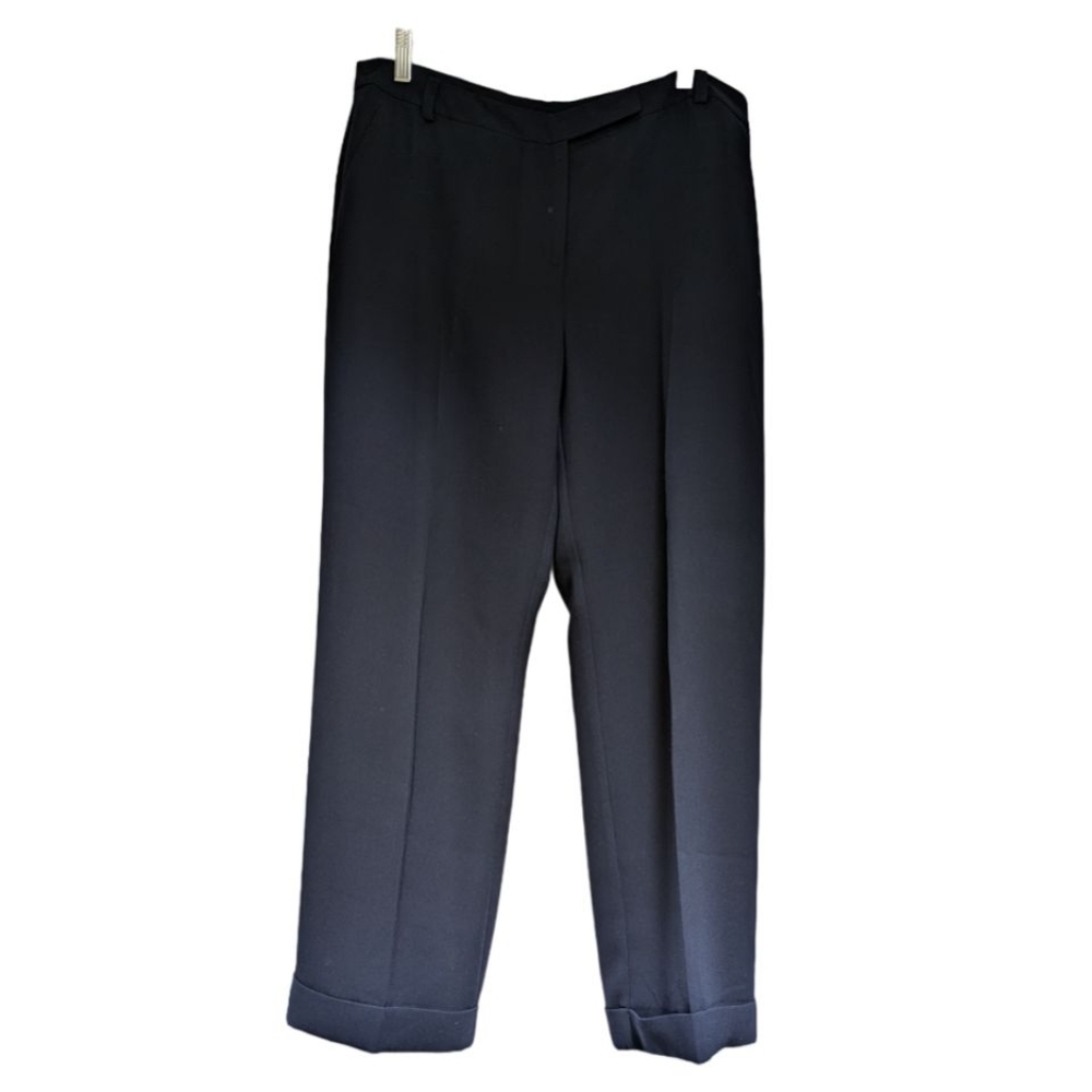 Norton McNaughton Navy Blue Pleated Dress Pants